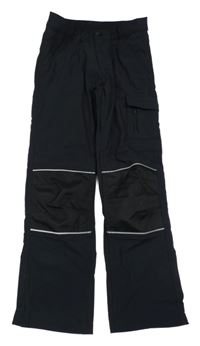Černé šusťákové outdoorové kalhoty s kapsou TopCraft