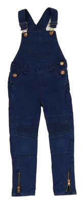Tmavomodré teplákové riflové laclové kalhoty Denim Co. 