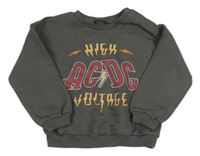 Tmavošedá ovesize mikina s nápisy 