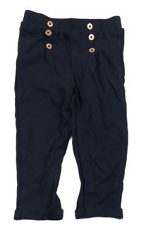 Tmavomodré teplákové kalhoty s knoflíky ORCHESTRA