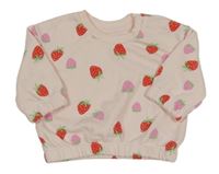 Světlerůžová oversize mikina s jahůdkami PRIMARK