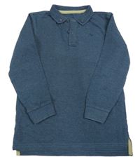 Tmavomodré melírované mikinotriko s dinosaurem a límečkem George