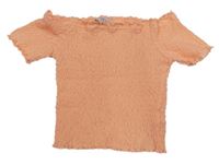 Světleoranžové žabičkové crop tričko PRIMARK