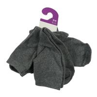 Nové - 3x - Tmavošedé ponožky 