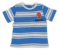 Modro-bílé pruhované tričko se Spider-manem H&M