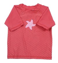 Jahodové UV tričko s hvězdicí a puntíky alive