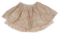 Pudrovo-stříbrná pruhovaná sukně H&M