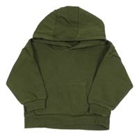 Khaki mikina s kapsou a kapucí PRIMARK