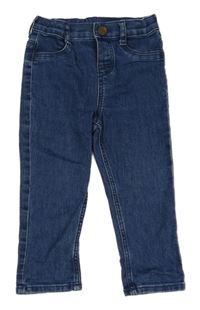 Modré skinny teplákové rifle H&M