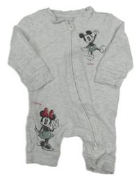 Světlešedý melírovaný overal s Minnie a Mickey PRIMARK
