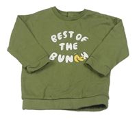 Khaki mikina s nápisem s banány zn. M&S