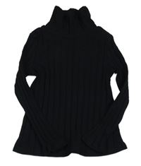 Černý žebrovaný rolák Shein