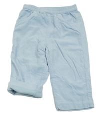 Světlemodré manšestrové podšité kalhoty Debenhams