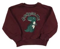 Vínová mikina s dinosaurem Matalan