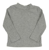 Šedé melírované žebrované triko se stojáčkem River Island