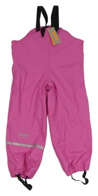 Nové - Fuchsiové nepromokavé zateplené laclové kalhoty CareTec