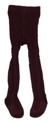 Vínové vzorované punčocháče George