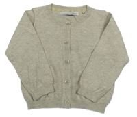 Béžový melírovaný propínací svetr Next