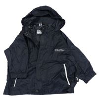 Tmavomodrá šusťáková nepromokavá funkční bunda s kapucí Regatta