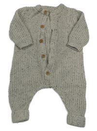 Šedý melírovaný pletený overal George