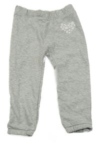 Šedé melírované tepláky se srdcem z květů Impidimpi