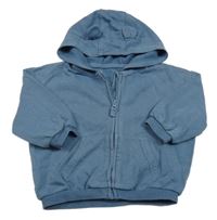 Modrá propínací oversize mikina s kapucí George