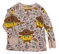 Růžové pyžamové triko s Hej Hafí Next