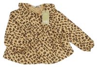 Nové - Béžová vzorovaná halenka s límečkem V by Very