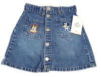 Nové - Modrá riflová propínací sukně s Bluey H&M