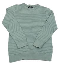 Zelenošedý pruhovaný svetr Next