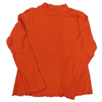 Červené žebrované triko H&M