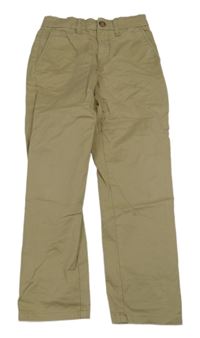 Béžové plátěné chino kalhoty dunnes