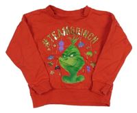 Červená mikina s Grinchem Tu