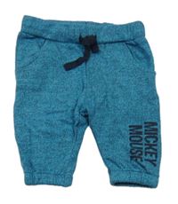 Modro-černé melírované tepláky s nápisem Disney