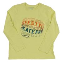 Žluté triko s nápisy Primark