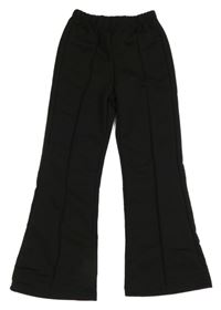 Černé lehké flare kalhoty 