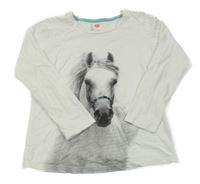 Bílé triko s koníkem 