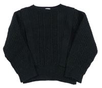 Černý vlněný svetr 