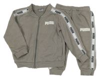 2 set - šedá propínací mikina s logem + tepláky Puma