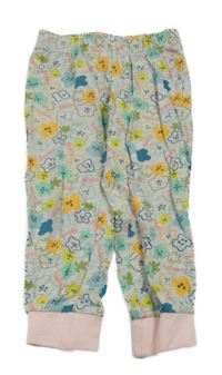 Šedo-barevné vzorované pyžamové kalhoty 