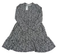 Nové - černo-bílé vzorované šaty PRIMARK