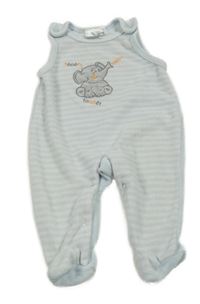 Světlemodré pruhované dupačky se slonem Ergee