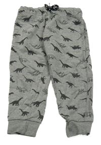 Šedé melírované tepláky s dinosaury Lupilu