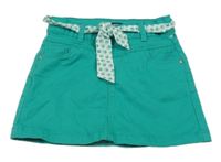 Zelená sukně s páskem okaidi