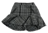 Černo-béžová vzorovaná úpletová sukně Matalan