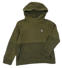 Khaki mikina s nášivkou a kapucí George