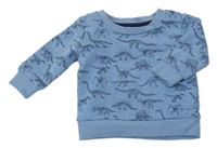 Modrá vzorovaná mikina s dinosaury dunnes