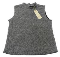 Černo-stříbrný třpytivý top Primark