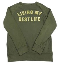 Khaki mikina s nápisem Primark