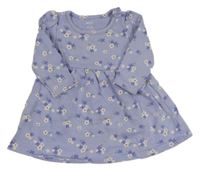 Lila květované teplákové šaty zn. M&S